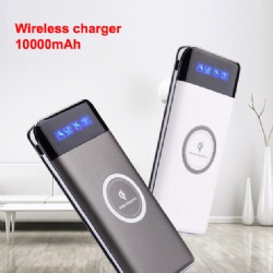 QI Wireless Charger with built-in 10,000 mAh Power Bank